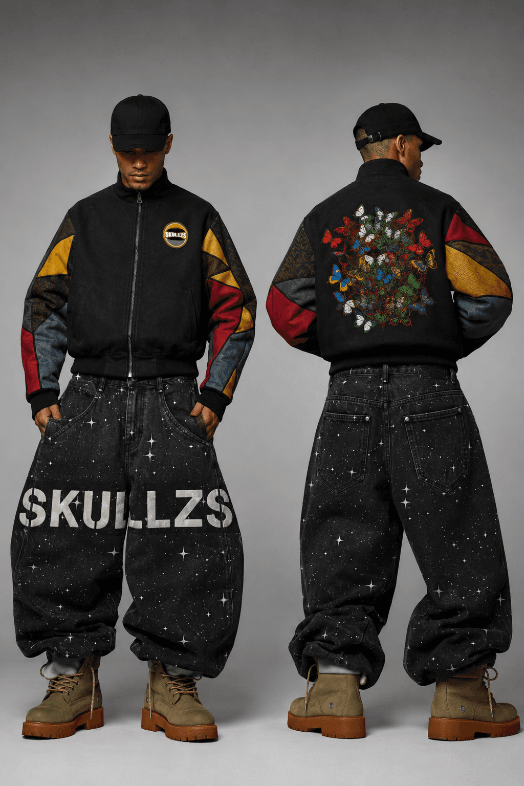 SKUL.LZS Floral Veil Jacket